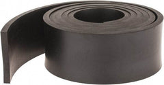Made in USA - 1/4" Thick x 2" Wide x 60" Long, Neoprene Rubber Strip - Stock Length, 70 Shore A Durometer, 1,000 to 1,200 psi Tensile Strength, -40 to 212°F, Black - USA Tool & Supply