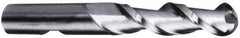Hertel - 1" Diam, 4" LOC, 2 Flute High Speed Steel Ball End Mill - Uncoated, Single End, 6-1/2" OAL, 1" Shank Diam - USA Tool & Supply
