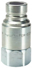 Parker - 1-1/16-12 SAE Steel Hydraulic Hose Female Straight Thread Nipple - 3,625 psi - USA Tool & Supply