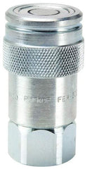 Parker - 1-1/16-12 SAE Steel Hydraulic Hose Female Straight Thread Coupler & No Lock Fitting - 3,625 psi - USA Tool & Supply