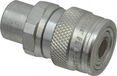 Parker - 1/4-18 NPSF Steel Hydraulic Hose Female Pipe Thread Coupler & No Lock Fitting - 4,568 psi - USA Tool & Supply