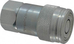 Parker - 1/2-14 NPSF Steel Hydraulic Hose Female Pipe Thread Coupler & No Lock Fitting - 3,625 psi - USA Tool & Supply
