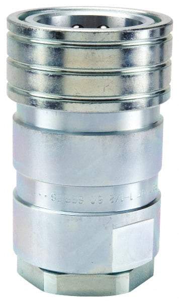 Parker - 1-7/8-12 SAE ORB Steel Hydraulic Hose Female Straight Thread Coupler - 1,000 psi - USA Tool & Supply