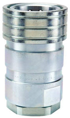 Parker - 1-1/4 NPTF Steel Hydraulic Hose Female Pipe Thread Coupler - 1,000 psi - USA Tool & Supply