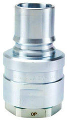 Parker - 1-1/2 NPTF Steel Hydraulic Hose Female Pipe Thread Nipple - 1,000 psi - USA Tool & Supply