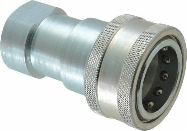 Parker - 1 NPTF Steel Hydraulic Hose Female Pipe Thread Coupler - 2,000 psi - USA Tool & Supply