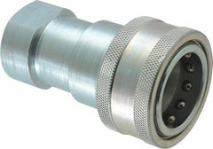 Parker - 1 NPTF Steel Hydraulic Hose Female Pipe Thread Coupler - 2,000 psi - USA Tool & Supply