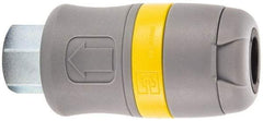 Parker - 3/8 Female NPTF Industrial Pneumatic Hose Coupler - Polyamide, 1/4" Body Diam - USA Tool & Supply