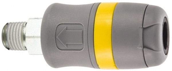 Parker - 3/8 Male NPTF Industrial Pneumatic Hose Coupler - Polyamide, 3/8" Body Diam - USA Tool & Supply