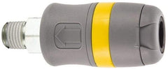 Parker - 3/8 Male NPTF Industrial Pneumatic Hose Coupler - Polyamide, 3/8" Body Diam - USA Tool & Supply