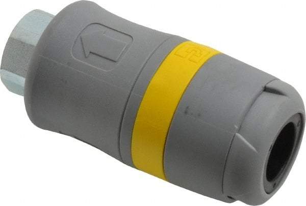 Parker - 3/8 Female NPTF Industrial Pneumatic Hose Coupler - Polyamide, 3/8" Body Diam - USA Tool & Supply
