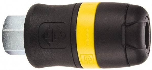 Parker - 1/2 Female NPTF Industrial Pneumatic Hose Coupler - Polyamide, 3/8" Body Diam - USA Tool & Supply