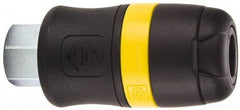 Parker - 3/8 Female NPTF Industrial Pneumatic Hose Coupler - Polyamide, 1/4" Body Diam - USA Tool & Supply