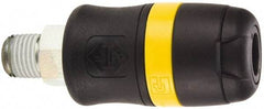 Parker - 3/8 Male NPTF Industrial Pneumatic Hose Coupler - Polyamide, 1/4" Body Diam - USA Tool & Supply