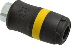 Parker - 3/8 Female NPTF Industrial Pneumatic Hose Coupler - Polyamide, 3/8" Body Diam - USA Tool & Supply