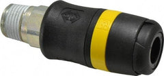 Parker - 1/2 Male NPTF Industrial Pneumatic Hose Coupler - Polyamide, 3/8" Body Diam - USA Tool & Supply