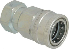 Parker - 3/4 NPTF Steel Hydraulic Hose Female Pipe Thread Coupler - 4,000 psi - USA Tool & Supply