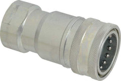Parker - 1 NPTF Steel Hydraulic Hose Female Pipe Thread Coupler - 4,000 psi - USA Tool & Supply