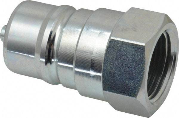 Parker - 1 NPTF Steel Hydraulic Hose Female Pipe Thread Nipple - 4,000 psi - USA Tool & Supply