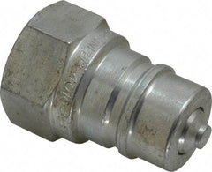 Parker - 1 NPTF Steel Hydraulic Hose Female Pipe Thread Nipple - 2,000 psi - USA Tool & Supply