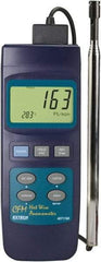 Extech - 0.2 to 17 m/Sec Air CFM Thermo Anemometer - 122°F Max - USA Tool & Supply