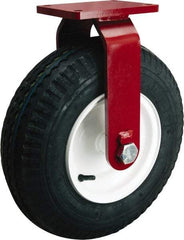 Hamilton - 16" Diam, Rubber Rigid Caster - 960 Lb Capacity, Top Plate Mount, 5-1/2" x 7-1/2" Plate, Straight Roller Bearing - USA Tool & Supply