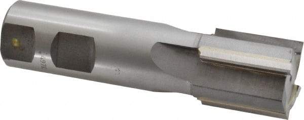 Made in USA - 1-1/8", 1-1/4" LOC, 1" Shank Diam, 4-1/4" OAL, 4 Flute, Carbide-Tipped Square End Mill - Single End, Uncoated, Straight Flute, Right Hand Cut - USA Tool & Supply