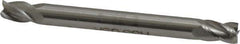 Made in USA - 3/16", 9/32" LOC, 3/16" Shank Diam, 2" OAL, 4 Flute, High Speed Steel Square End Mill - Double End, Uncoated - USA Tool & Supply