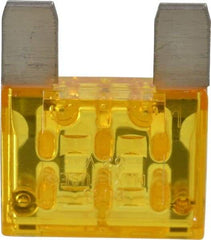 Cooper Bussmann - 20 Amp, 32 VDC, Bussmann MAX-20, Fast Acting Automotive Fuse - 1.35" Long, Yellow, Littlefuse MAX20, Ferraz Shawmut AF3-20 - USA Tool & Supply