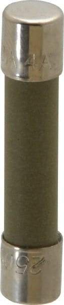 Cooper Bussmann - 250 VAC, 4 Amp, Time Delay Miniature Ceramic Fuse - 1-1/4" OAL, 1/4" Diam - USA Tool & Supply