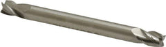 Made in USA - 3/16", 9/32" LOC, 3/16" Shank Diam, 2" OAL, 4 Flute, Cobalt Square End Mill - Double End, Uncoated - USA Tool & Supply