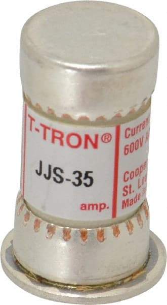 Cooper Bussmann - 600 VAC, 35 Amp, Fast-Acting General Purpose Fuse - Fuse Holder Mount, 1-9/16" OAL, 200 at AC (RMS) kA Rating, 13/16" Diam - USA Tool & Supply