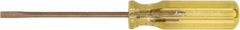 Ampco - 195mm OAL Nonsparking Slotted Screwdriver - 100mm Blade Length, Straight Shank, Acetate Handle - USA Tool & Supply