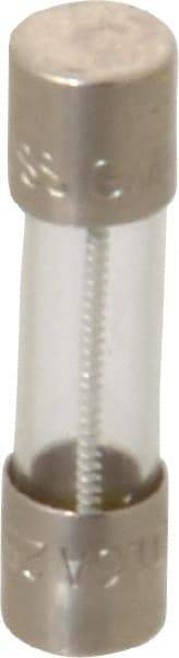 Cooper Bussmann - 250 VAC, 32 VDC, 1.6 Amp, Time Delay Miniature Glass Fuse - 20mm OAL, 10 at 125 V kA Rating, 5mm Diam - USA Tool & Supply