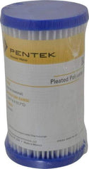 Pentair - 2-5/8" OD, 30µ, Non-Woven Polyester Pleated Cartridge Filter - 4-7/8" Long, Reduces Sediments - USA Tool & Supply