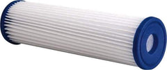 Pentair - 2-5/8" OD, 30µ, Non-Woven Polyester Pleated Cartridge Filter - 9-3/4" Long, Reduces Sediments - USA Tool & Supply