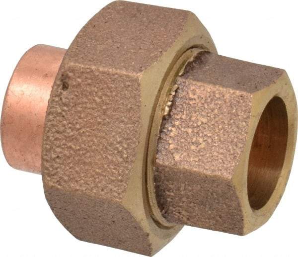 NIBCO - 1/2" Cast Copper Pipe Union - C x C, Pressure Fitting - USA Tool & Supply