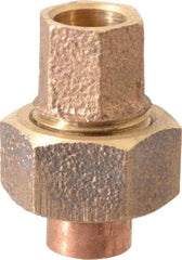 NIBCO - 1/4" Cast Copper Pipe Union - C x C, Pressure Fitting - USA Tool & Supply
