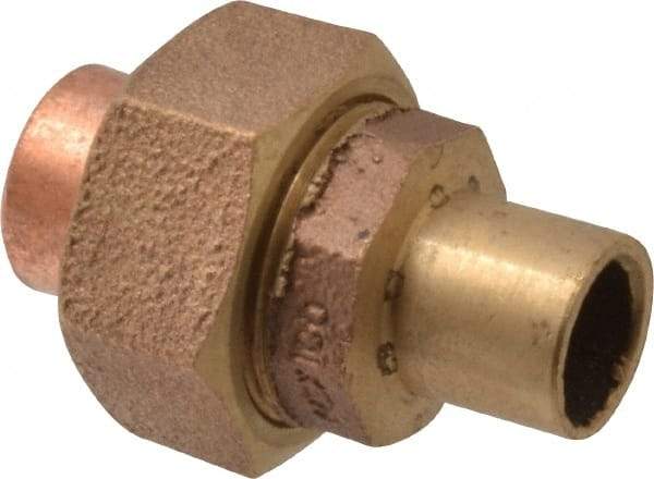 NIBCO - 1/2" Cast Copper Pipe Union - FTG x C, Pressure Fitting - USA Tool & Supply