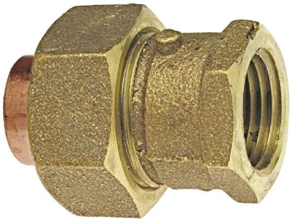 NIBCO - 1-1/4" Cast Copper Pipe Union - C x F, Pressure Fitting - USA Tool & Supply