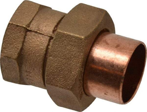 NIBCO - 1" Cast Copper Pipe Union - C x F, Pressure Fitting - USA Tool & Supply