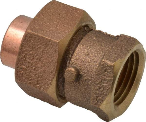 NIBCO - 1/2" Cast Copper Pipe Union - C x F, Pressure Fitting - USA Tool & Supply