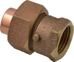 NIBCO - 1/2" Cast Copper Pipe Union - C x F, Pressure Fitting - USA Tool & Supply