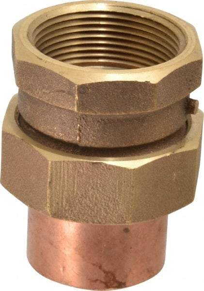 NIBCO - 1-1/2" Cast Copper Pipe Union - C x F, Pressure Fitting - USA Tool & Supply