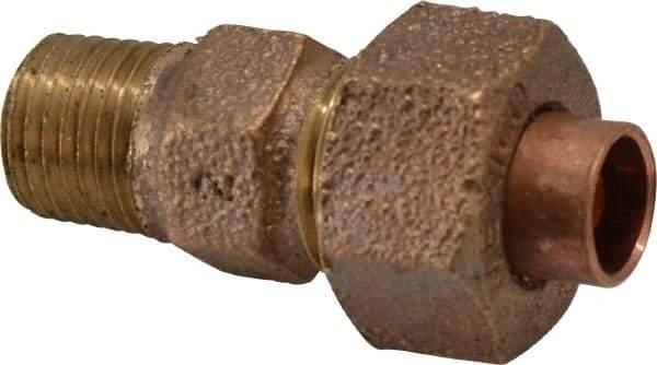NIBCO - 1/4" Cast Copper Pipe Union - C X M, Pressure Fitting - USA Tool & Supply