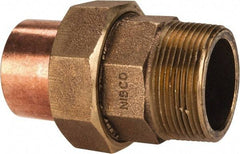NIBCO - 1-1/2" Cast Copper Pipe Union - C X M, Pressure Fitting - USA Tool & Supply