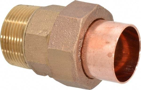 NIBCO - 1-1/4" Cast Copper Pipe Union - C X M, Pressure Fitting - USA Tool & Supply