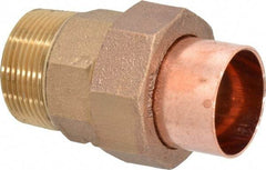 NIBCO - 1-1/4" Cast Copper Pipe Union - C X M, Pressure Fitting - USA Tool & Supply