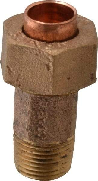 NIBCO - 3/8" Cast Copper Pipe Union - C X M, Pressure Fitting - USA Tool & Supply