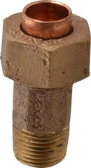 NIBCO - 3/8" Cast Copper Pipe Union - C X M, Pressure Fitting - USA Tool & Supply
